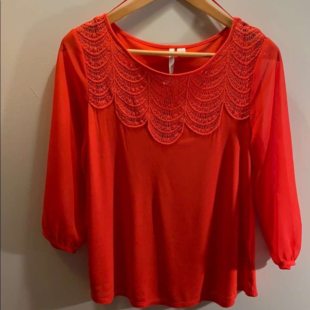 3for $15 Lauren Conrad orange dressy jersey